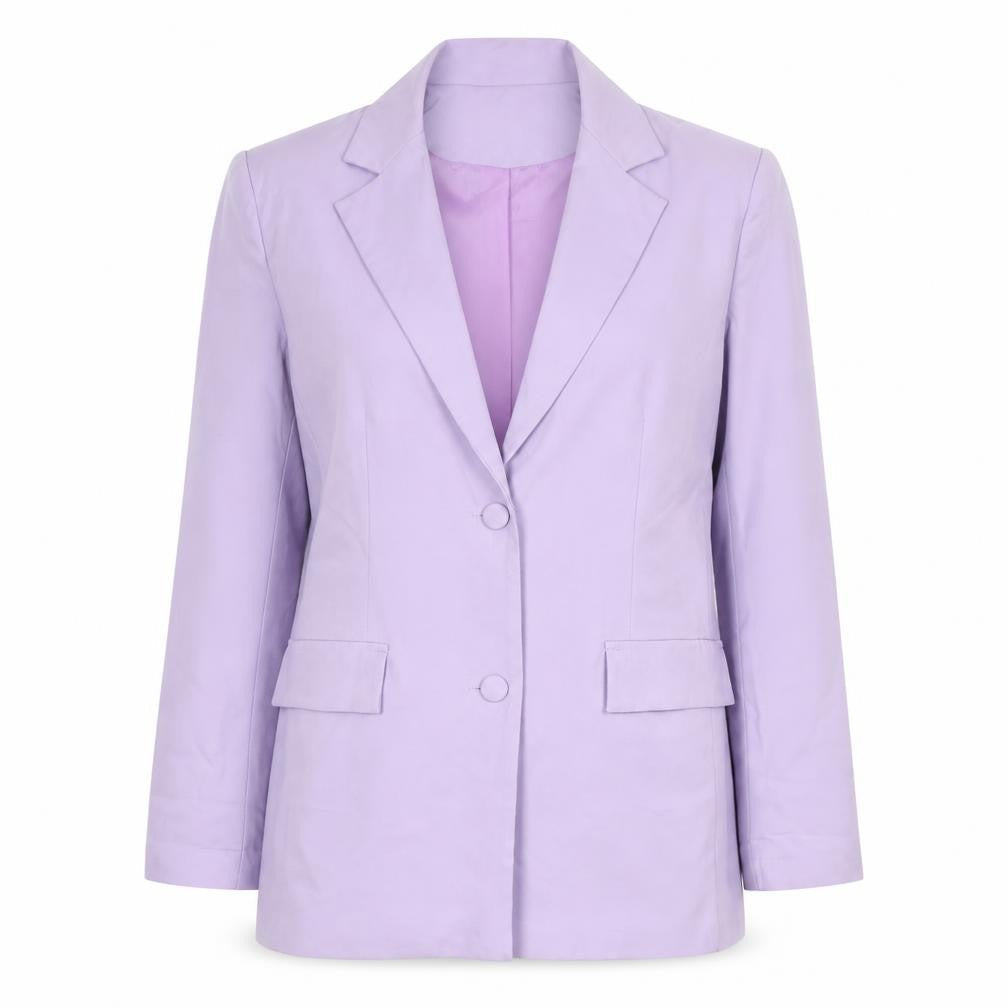 Boohoo Women’s Lilac Long Sleeve Blazer UK 12 Tailored Jacket