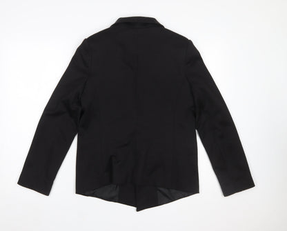 Wallis Women's Black Classic Blazer UK 12 Tailored Single Breasted Jacket