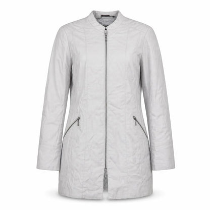 Marks & Spencer Women’s Grey Linen Blend Long Zip Coat UK 12