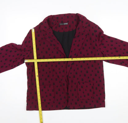 Atmosphere Women’s Red Animal Print Polyester Blazer Size 14