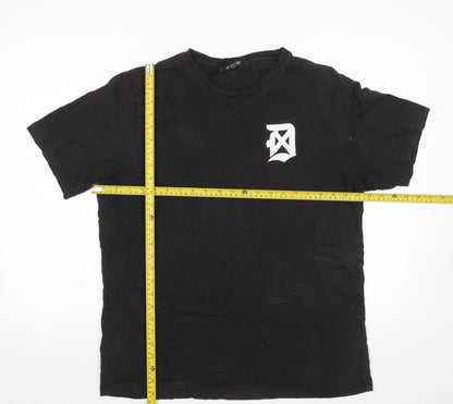 Dope Chef Men’s Black Cotton Logo T-Shirt Size L Streetwear