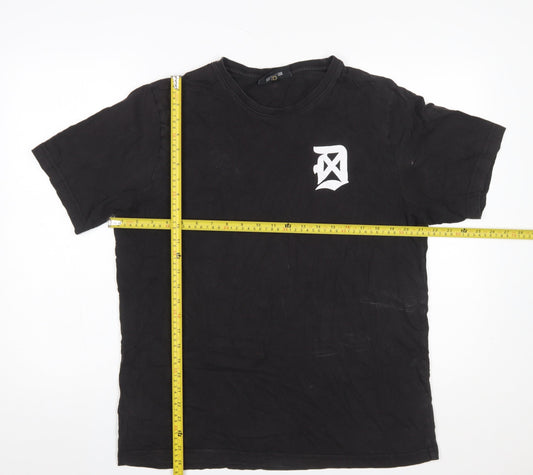 Dope Chef Men’s Black Cotton Logo T-Shirt Size L Streetwear