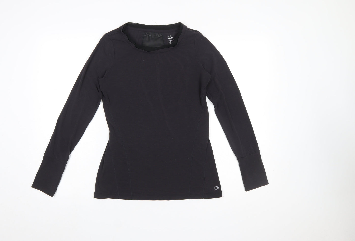 GapFit Women’s Black XS Slim Fit Long Sleeve Active Top