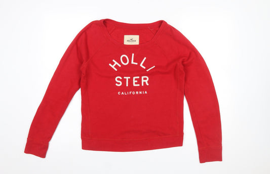 Womens UK Size S Hollister Red Pullover Sweatshirt