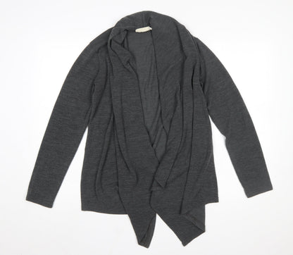 JoJo Maman Bébé Women Grey Long Sleeve Open Knit Cardigan S