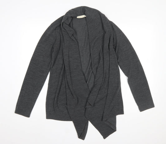 JoJo Maman Bébé Women Grey Long Sleeve Open Knit Cardigan S