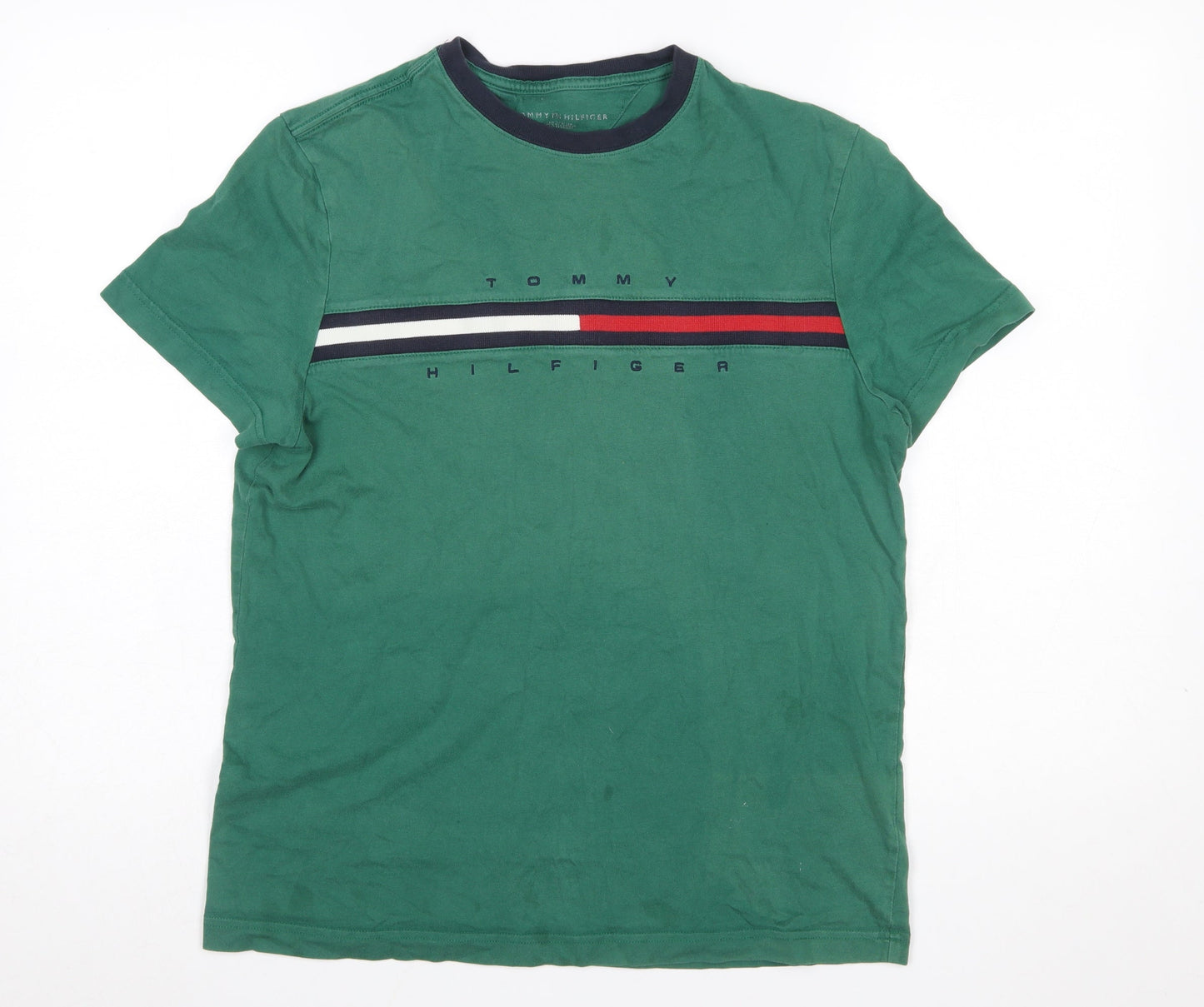 Mens UK Size S Tommy Hilfiger Green  T-Shirt