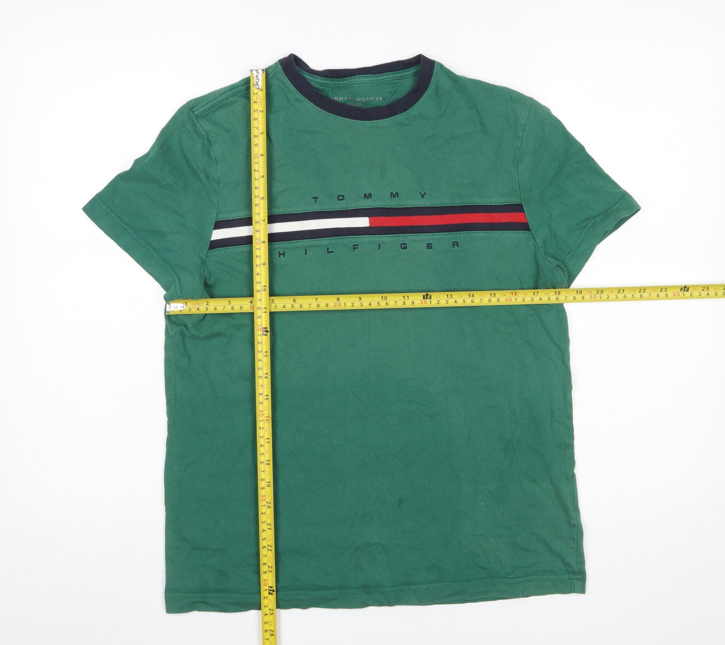 Mens UK Size S Tommy Hilfiger Green  T-Shirt