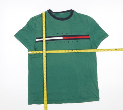 Mens UK Size S Tommy Hilfiger Green  T-Shirt