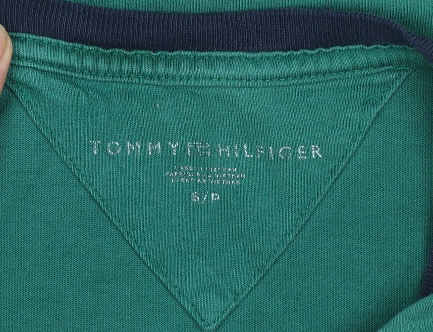 Mens UK Size S Tommy Hilfiger Green  T-Shirt