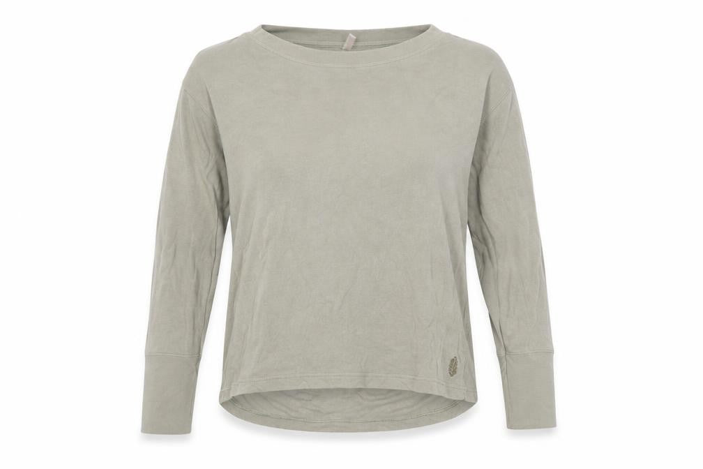 For Movement Women's Beige Long Sleeve Modal Blend T-Shirt Size S