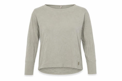 For Movement Women's Beige Long Sleeve Modal Blend T-Shirt Size S