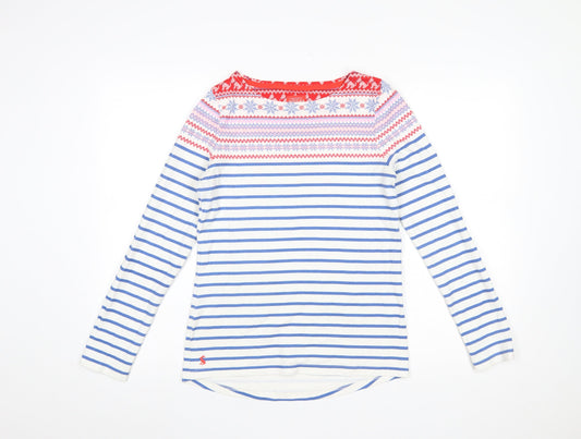 Joules Womens Multicoloured Striped Cotton Long Sleeve Top Size 10