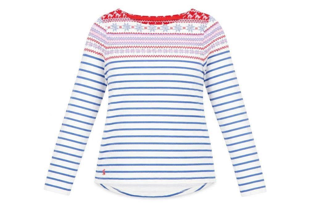 Joules Womens Multicoloured Striped Cotton Long Sleeve Top Size 10