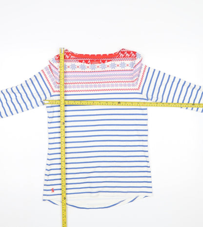 Joules Womens Multicoloured Striped Cotton Long Sleeve Top Size 10