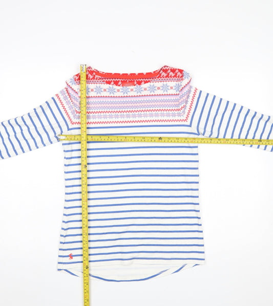 Joules Womens Multicoloured Striped Cotton Long Sleeve Top Size 10