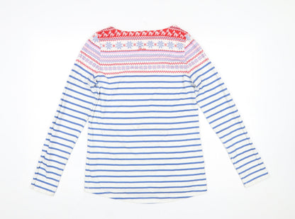 Joules Womens Multicoloured Striped Cotton Long Sleeve Top Size 10