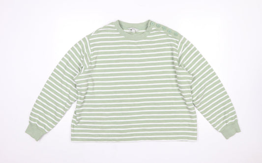 Womens UK Size L Marks and Spencer Green Pullover Jumper