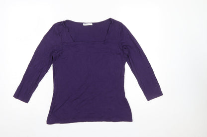 Womens UK Size 14 Artigiano Purple Basic Blouse
