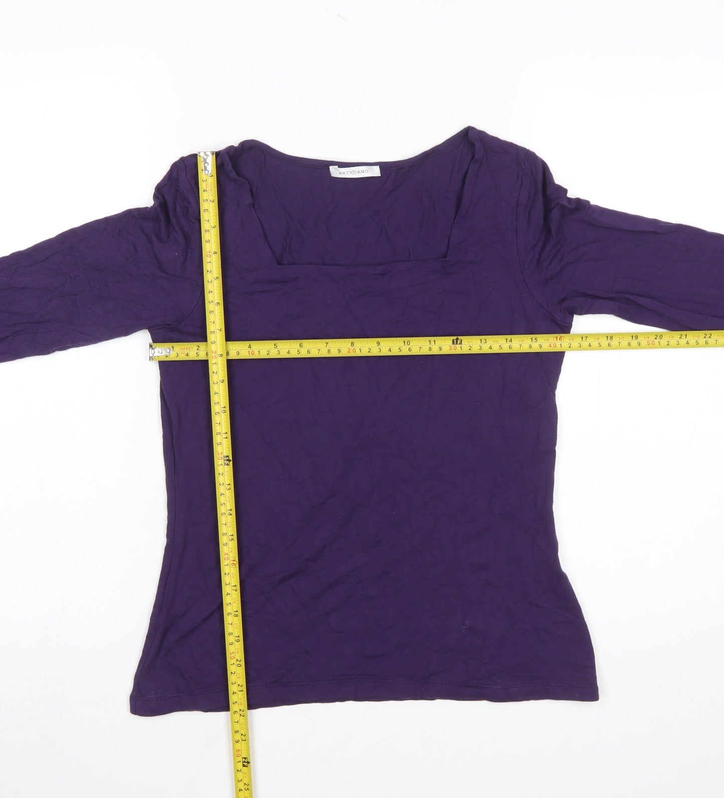 Womens UK Size 14 Artigiano Purple Basic Blouse