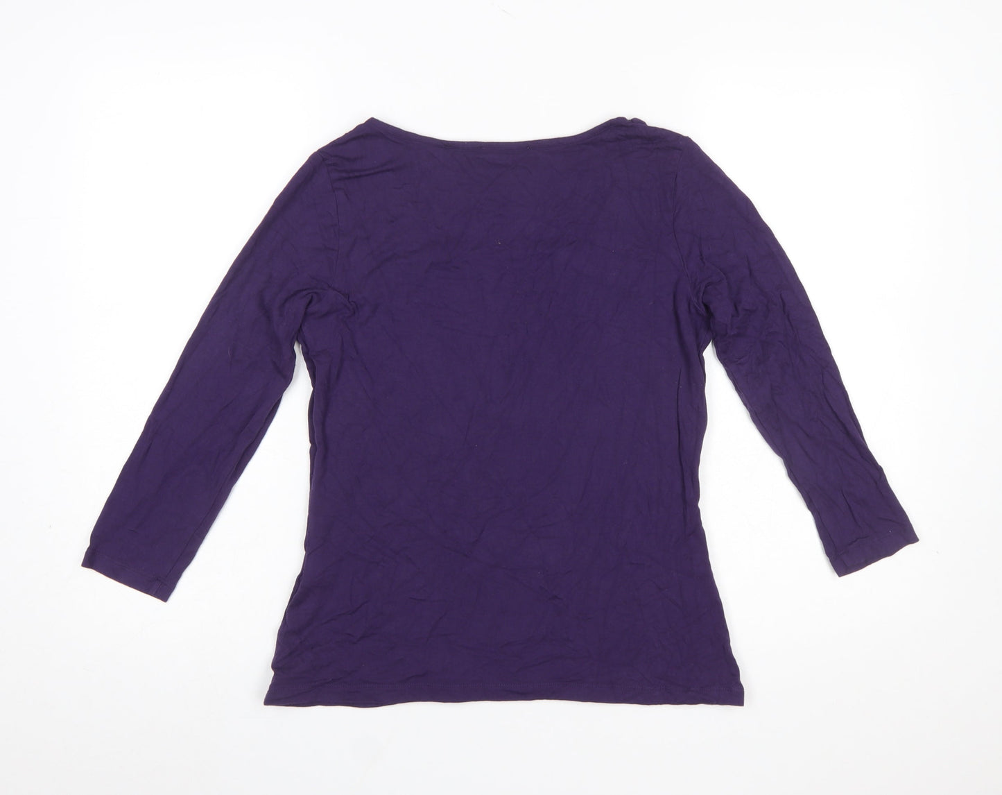 Womens UK Size 14 Artigiano Purple Basic Blouse