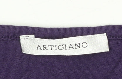 Womens UK Size 14 Artigiano Purple Basic Blouse