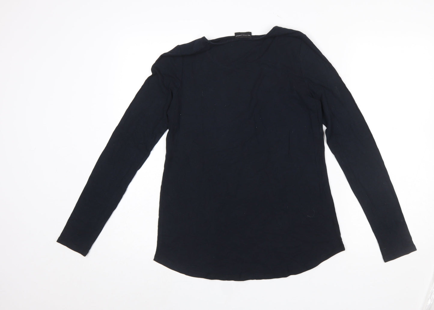 The White Company Women’s Black Long Sleeve Cotton Jersey Top M