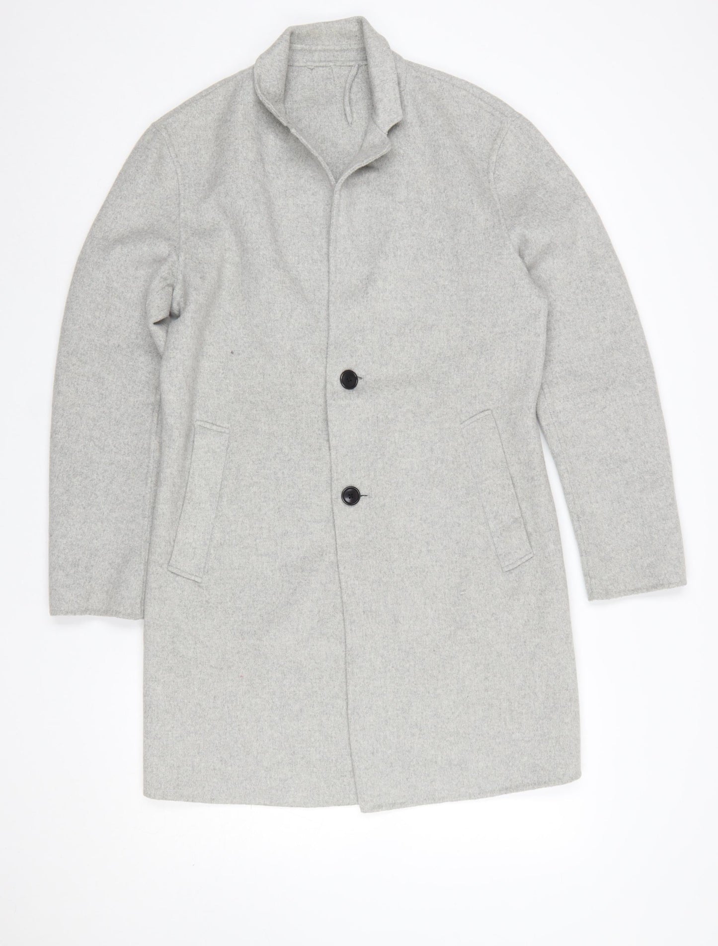 Mens UK Size S Zara Man Grey Overcoat