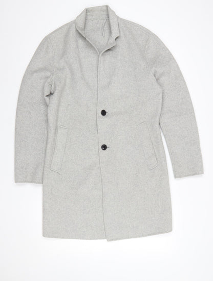 Mens UK Size S Zara Man Grey Overcoat