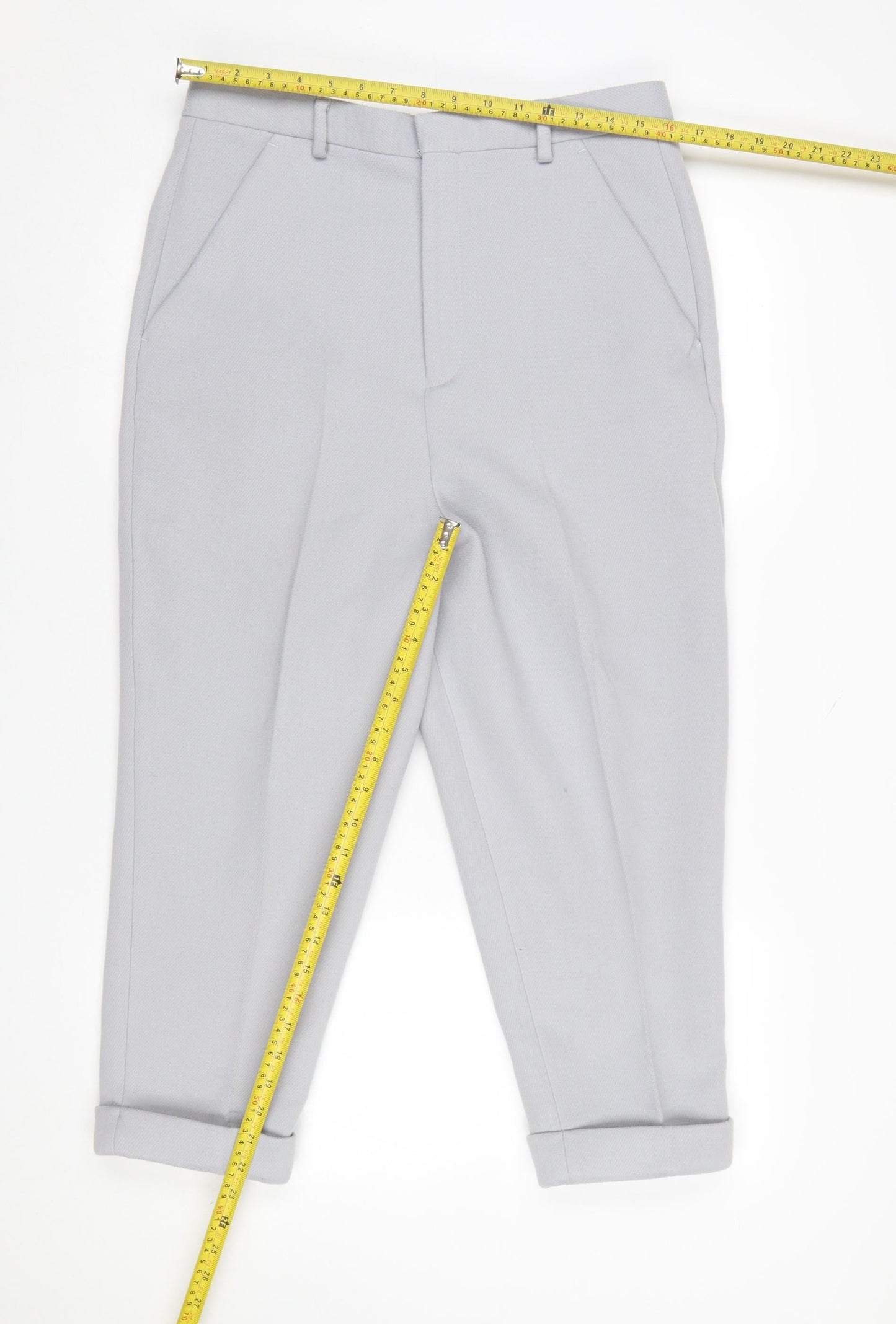 Womens UK Size 12 ASOS Regular Fit Chino Grey Trousers
