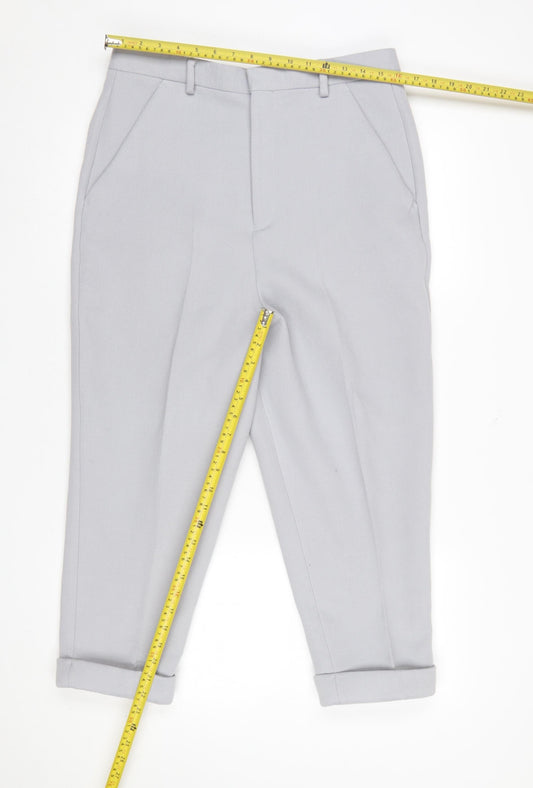 Womens UK Size 12 ASOS Regular Fit Chino Grey Trousers