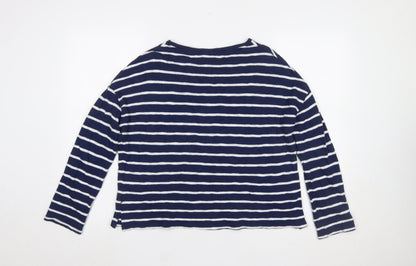 Levi's Women's Blue Striped Cotton Long Sleeve T-Shirt Size S