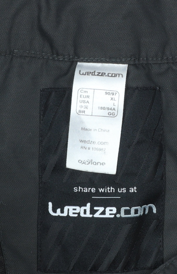 Mens UK Size XL Wedze Regular Fit Snow Pants Black Trousers