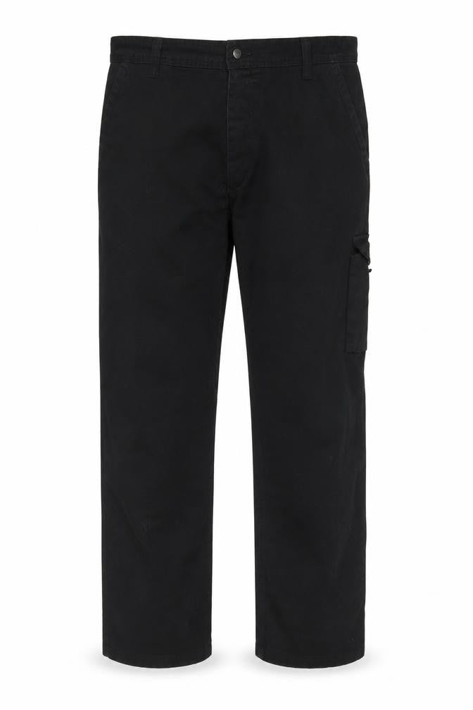 Mens UK Size 42 ORN Regular Fit Cargo Black Trousers