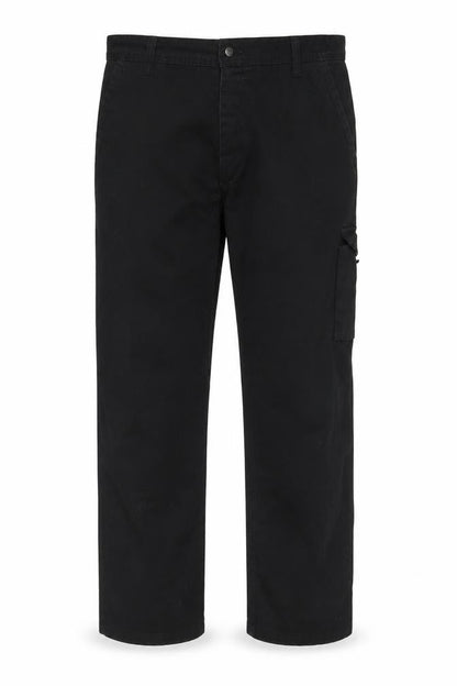 Mens UK Size 42 ORN Regular Fit Cargo Black Trousers