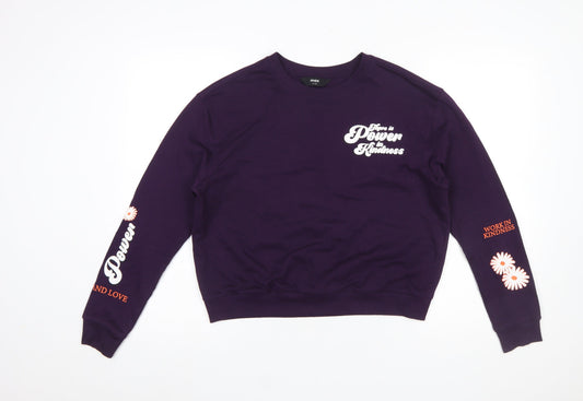 Womens UK Size 14 Max Purple Pullover Sweatshirt