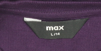 Womens UK Size 14 Max Purple Pullover Sweatshirt