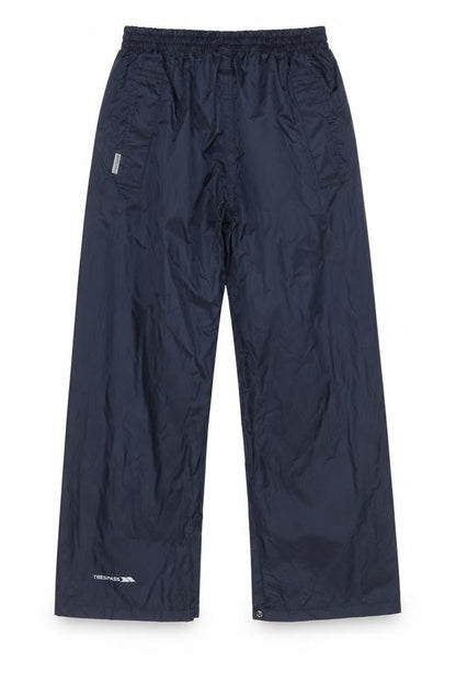 Trespass Boys Blue 9-10 Years Waterproof Windproof Rain Trousers
