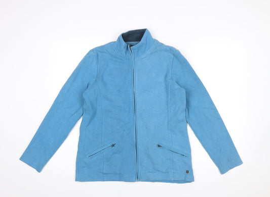 Womens UK Size 10 DASH Blue Full Zip Sweatshirt