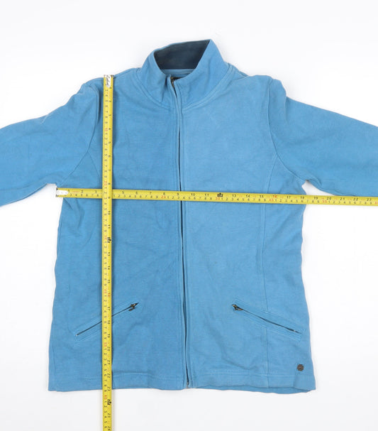 Womens UK Size 10 DASH Blue Full Zip Sweatshirt