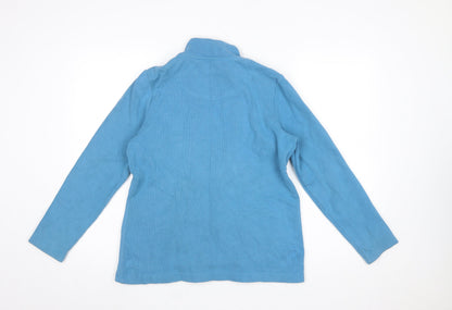 Womens UK Size 10 DASH Blue Full Zip Sweatshirt