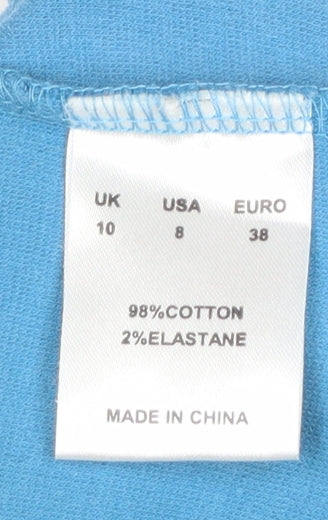 Womens UK Size 10 DASH Blue Full Zip Sweatshirt