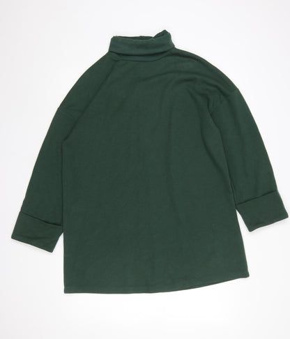 ASOS Women Green Roll Neck Long Sleeve Jersey Pullover Jumper UK 10