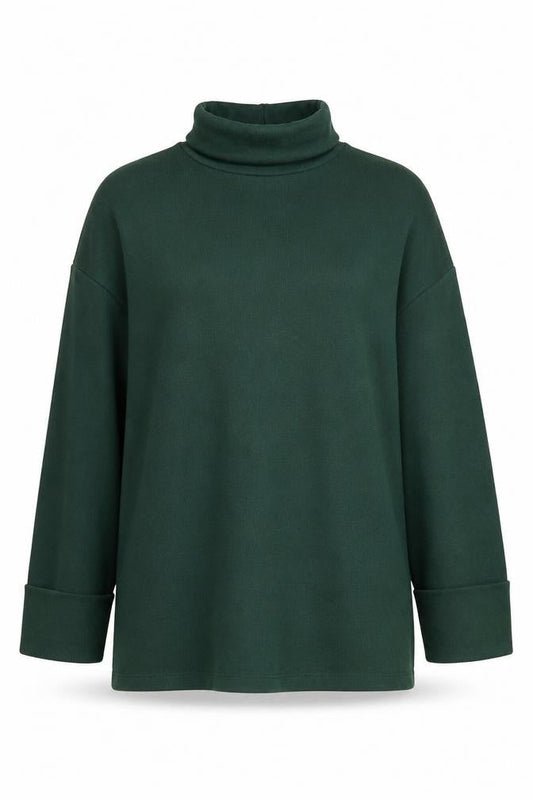 ASOS Women Green Roll Neck Long Sleeve Jersey Pullover Jumper UK 10