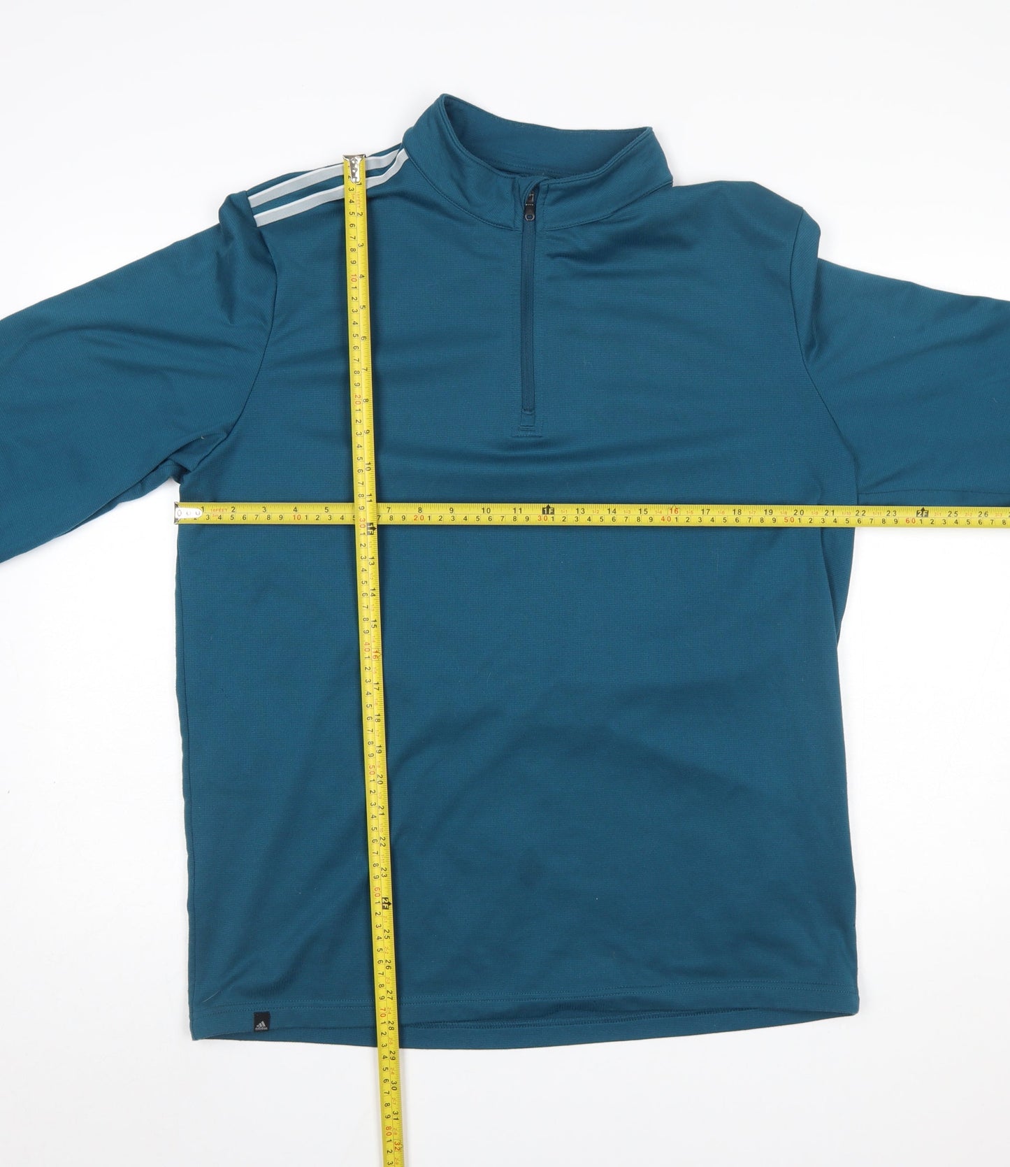 Mens UK Size M adidas Blue Henley Sweatshirt