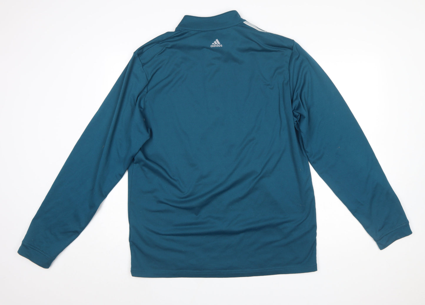 Mens UK Size M adidas Blue Henley Sweatshirt