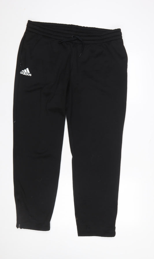 Womens UK Size L adidas Regular Fit Jogger Black Trousers