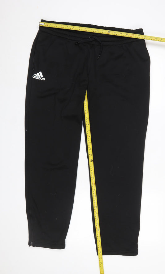 Womens UK Size L adidas Regular Fit Jogger Black Trousers