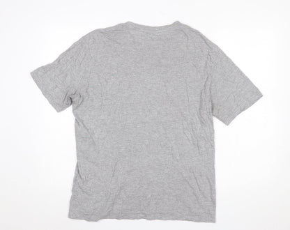 Champion Men's Grey Cotton Crew Neck Short Sleeve T-Shirt Size L
