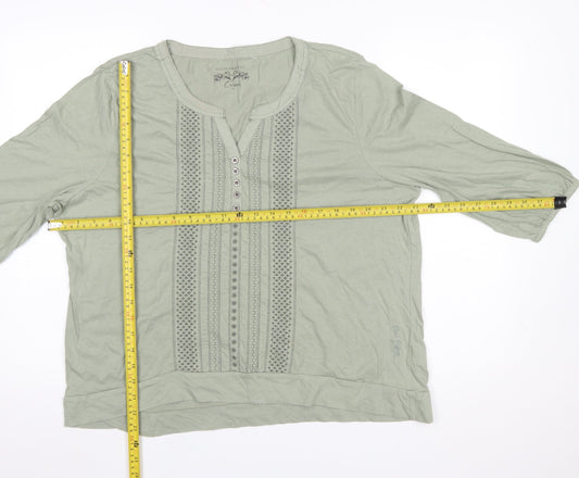 Womens UK Size 20 David Emanuel Green Tunics Blouse